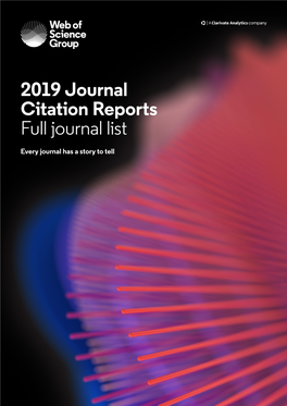 2019 Journal Citation Reports Full Journal List