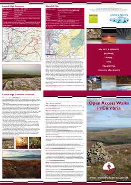 Open Access Walks in Cumbria