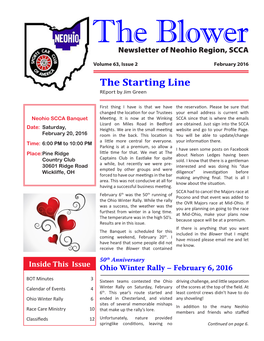 The Starting Line Report by Jim Green