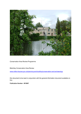 Conservation Area Review Programme Bletchley Conservation