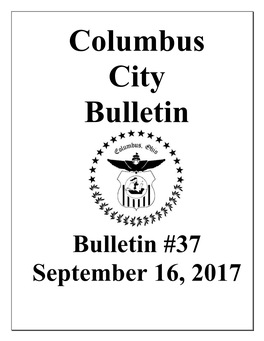 Bulletin #37 September 16, 2017