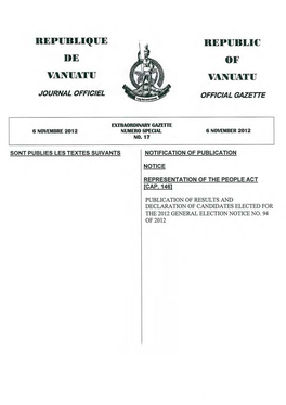 Of Vanuatu Vanuatu