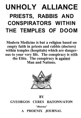 Unholy Alliance Priests, Rabbis and Conspirators Within the Temples of Doom