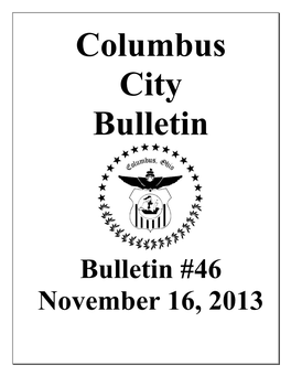 Bulletin #46 November 16, 2013