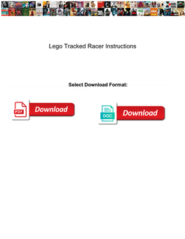 Lego Tracked Racer Instructions