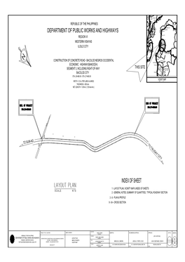 Department of Public Works and Highways Index of Sheet