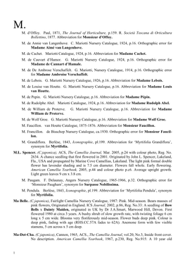 M. D'offoy. Paul, 1871, the Journal of Horticulture, P.159. R. Società