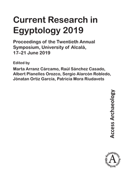 Current Research in Egyptology 2019