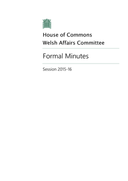 Formal Minutes 2015-16