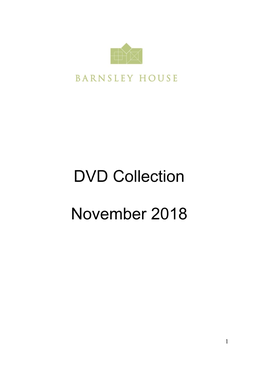 DVD Collection November 2018