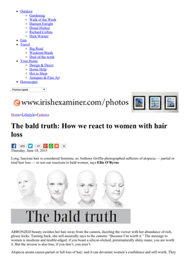 The Bald Truth: How We React to Women with Hair Loss