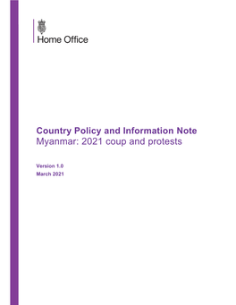 Myanmar: 2021 Coup and Protests