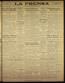 La Prensa De 19 De Junio De 1929, Nº 3566