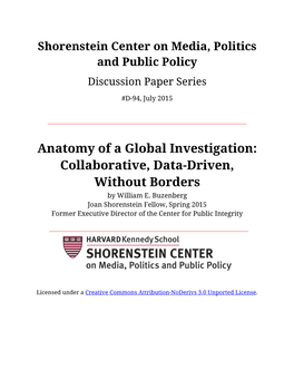 Anatomy of a Global Investigation: Collaborative, Data-Driven, Without Borders by William E