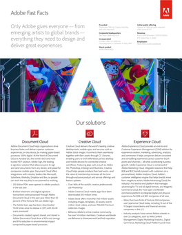 Adobe Fast Facts