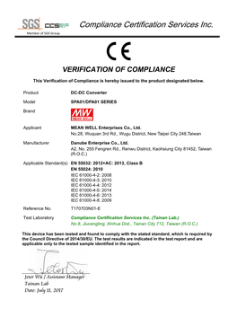 Compliance Certification Services Inc