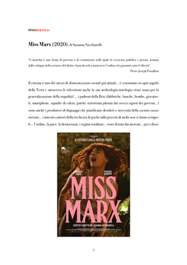 Miss Marx (2020), Di Susanna Nicchiarelli