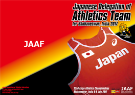 Japanese Delegation of Athletics Team for Bhubaneswar, India 2017
