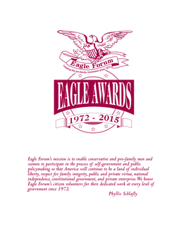Eagle Forum's Mission Is to Enable Conservative and Pro-Family Men