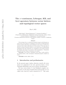 The $ O\Tau $-Continuous, Lebesgue, KB, and Levi Operators Between