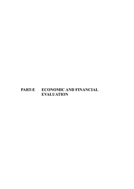 Part-E Economic and Financial Evaluation