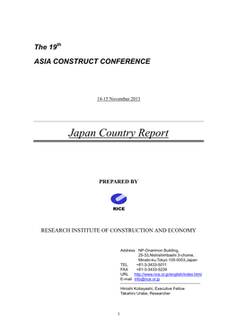 Japan Country Report