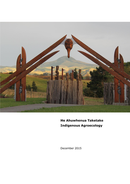 He Ahuwhenua Taketake Indigenous Agroecology