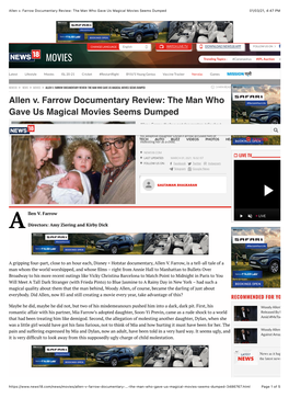 Allen V. Farrow Documentary Review: the Man Who Gave Us Magical Movies Seems Dumped 01/03/21, 4:47 PM