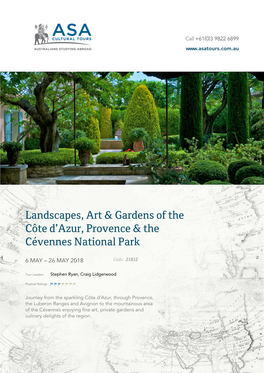 Landscapes, Art & Gardens of the Côte D'azur