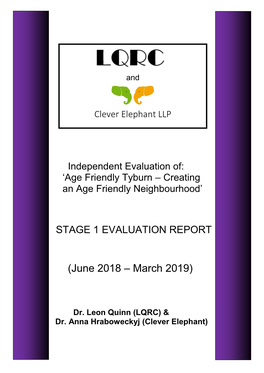 Stage 1 Evaluation Report