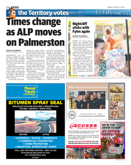 Times Change As ALP Moves on Palmerston