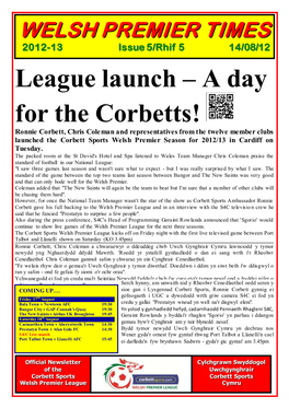 League Launch – a Day for the Corbetts!