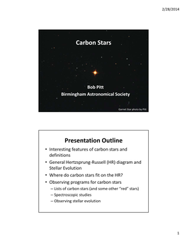 Carbon Stars