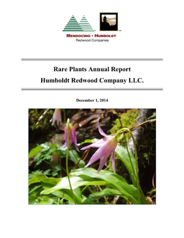 Rare Plants Annual Report 2014