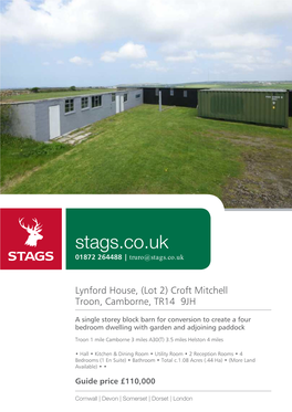 Stags.Co.Uk 01872 264488 | Truro@Stags.Co.Uk