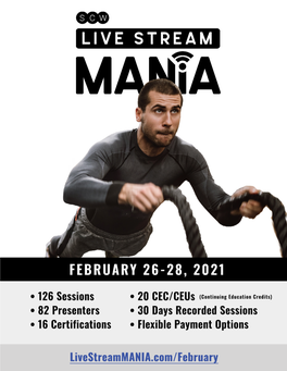 Certifications Live Stream Mania® • February 26-28