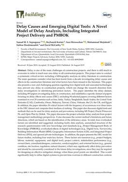 A Novel Model of Delay Analysis, Including Integrated Project Delivery and PMBOK