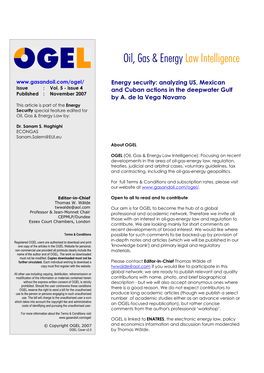 Oil, Gas & Energy Law Intelligence