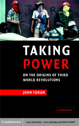 Taking Power: on the Origins of Third World Revolutions