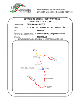 Subsecretaría De Infraestructura Dirección General De Servicios Técnicos