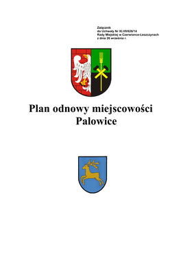 Plan Odnowy Miejscowości Palowice Palowice 2014 R