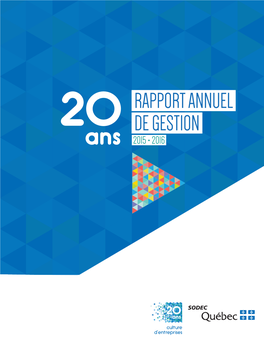 Rapport Annuel De Gestion 2015-2016