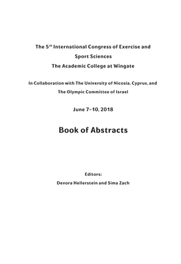 Book of Abstracts