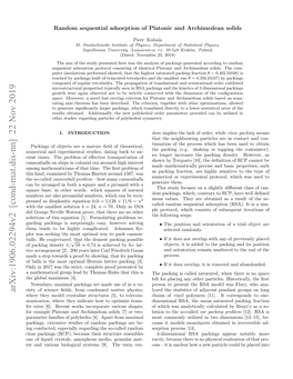 Random Sequential Adsorption of Platonic and Archimedean Solids