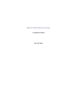 Martin School Alumni Survey