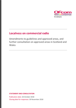 Localness on Commercial Radio Statement