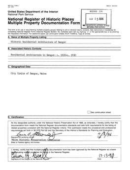 National Register of Historic Places Multiple Property Documentation