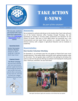 Newsworthy: Recent Activities: Rain Garden Volunteer Workday