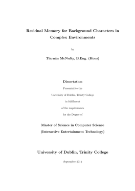 Residual Memory for Background Characters in Complex Environments