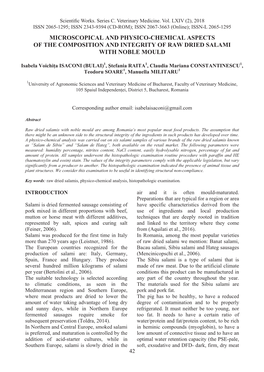 MICROSCOPICAL and PHYSICO-CHEMICAL ASPECTS Are Rejected